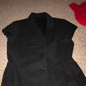 Black short sleeve blazer